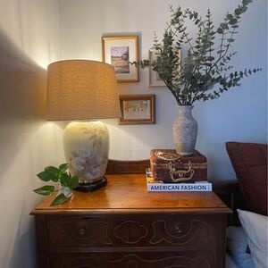Vintage Ginger Jar Chinoiserie Painted Floral Statement Lamp